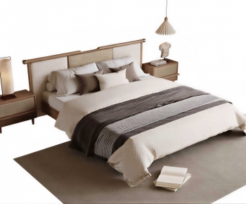 New Chinese Style Double Bed-ID:689440016