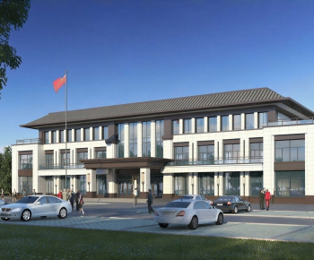 New Chinese Style Appearance Of Commercial Building-ID:483457096