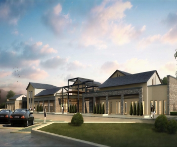 Modern Public Building-ID:445329905