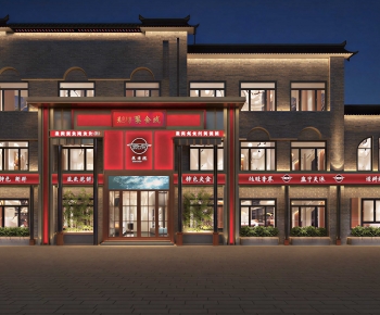 New Chinese Style Facade Element-ID:496633058