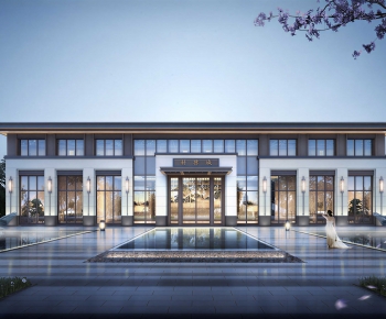 New Chinese Style Appearance Of Commercial Building-ID:673306945