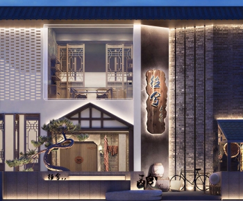 New Chinese Style Facade Element-ID:120865112