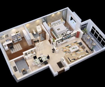 Modern A Bird's-eye View Of Home Decoration-ID:388206019