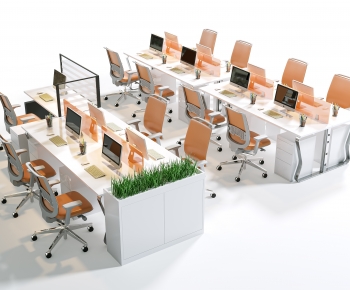 Modern Office Desk And Chair-ID:632518055