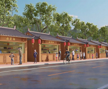 New Chinese Style Commercial Street-ID:472939036