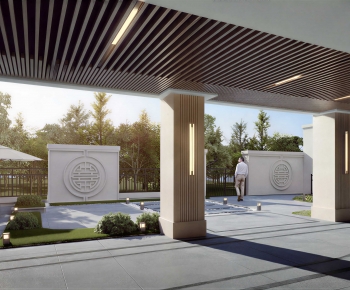 New Chinese Style Courtyard/landscape-ID:153023966