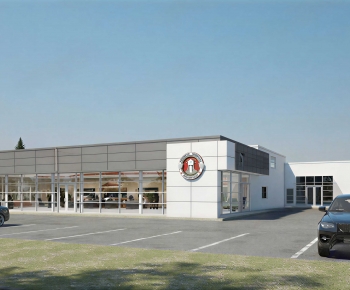 Modern Industrial Building-ID:890978104