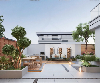 New Chinese Style Courtyard/landscape-ID:985980996