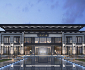 New Chinese Style Appearance Of Commercial Building-ID:447480922