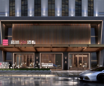 Modern Facade Element-ID:107734923