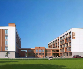 Modern School Building-ID:750157124