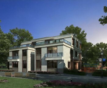 Simple European Style Detached Villa-ID:599925994