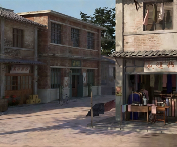 Retro Style Appearance Of Commercial Building-ID:790973907