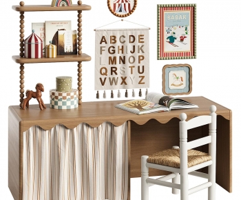 Modern Computer Desk And Chair-ID:686666974