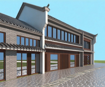 New Chinese Style Appearance Of Commercial Building-ID:382754099