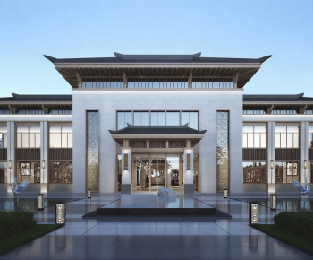 New Chinese Style Appearance Of Commercial Building-ID:327114113