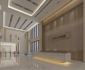 Modern Office Reception Desk-ID:608632099