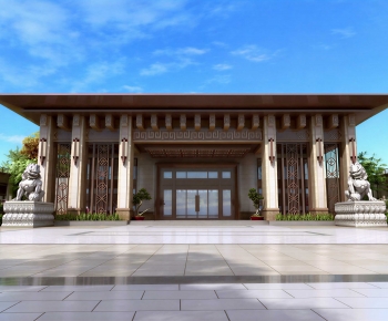 New Chinese Style Courtyard/landscape-ID:556540971