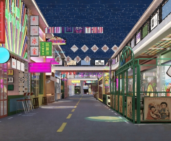 Retro Style Commercial Street-ID:310431002