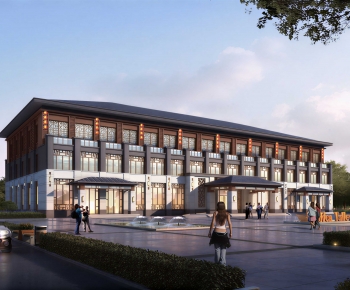 New Chinese Style Appearance Of Commercial Building-ID:330568085