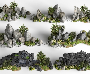 New Chinese Style Rockery Waterscape-ID:736987118
