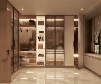 Modern Clothes Storage Area-ID:229414943