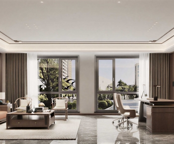 New Chinese Style Manager's Office-ID:493280898