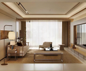 New Chinese Style A Living Room-ID:838270273