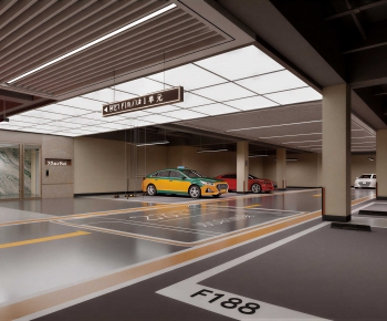Modern Underground Parking Lot-ID:502763998