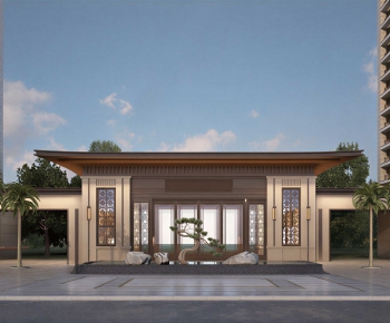 New Chinese Style Appearance Of Commercial Building-ID:196257111