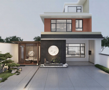 New Chinese Style Courtyard/landscape-ID:310236938