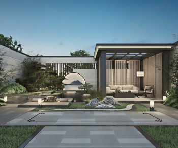 New Chinese Style Courtyard/landscape-ID:558190329