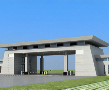 Modern Facade Element-ID:741500972