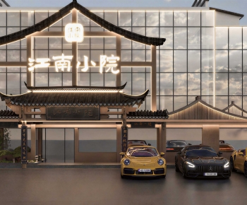 New Chinese Style Facade Element-ID:386879447