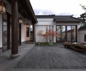 New Chinese Style Courtyard/landscape-ID:401217946