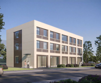 Modern Appearance Of Commercial Building-ID:440004116