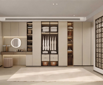 Modern Clothes Storage Area-ID:437779455