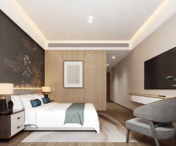 Modern Double Bed-ID:652698996