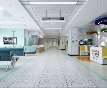 Modern Hospital Hall-ID:640639076