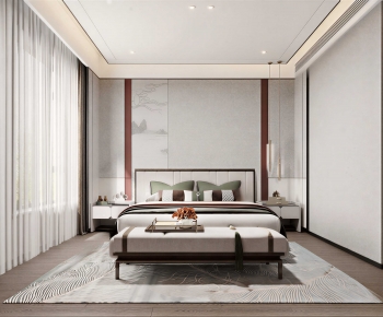 New Chinese Style Bedroom-ID:684811124