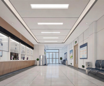 Modern Hospital Hall-ID:739378934