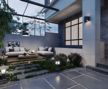 Modern Courtyard/landscape-ID:745160641