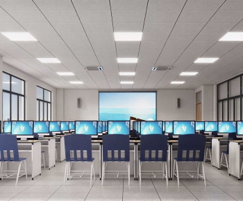 Modern School Classrooms-ID:695251941
