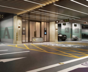 Modern Underground Parking Lot-ID:693249949