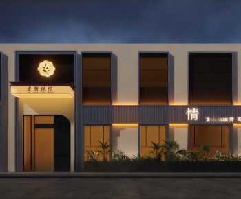 New Chinese Style Appearance Of Commercial Building-ID:555229221