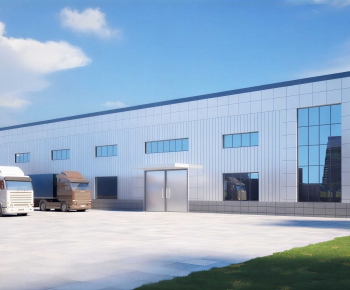 Modern Industrial Building-ID:415786982