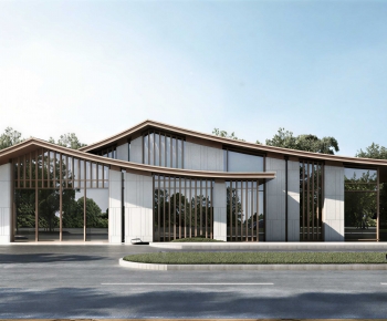 New Chinese Style Appearance Of Commercial Building-ID:196744925