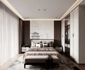 New Chinese Style Bedroom-ID:939225913