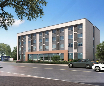 Modern Appearance Of Commercial Building-ID:900666001