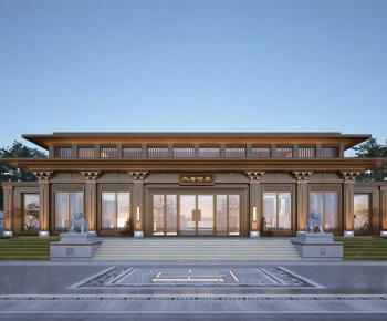 New Chinese Style Appearance Of Commercial Building-ID:227170944